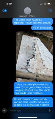 Roof right side floods refused to fix