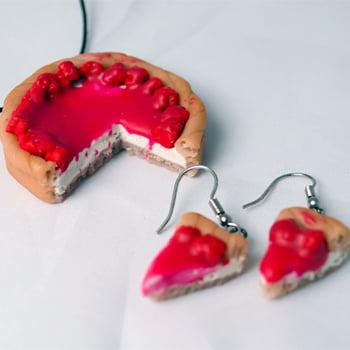 Cheesecake Polymer Clay Pendant