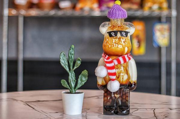 Brown Sugar BoBo Fresh Milk with Mango Popping Boba