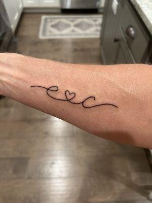 My daughters' initials