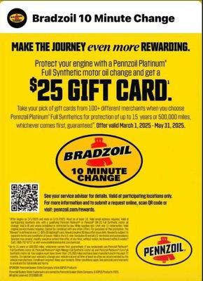 Bradzoil 10 Minute Change