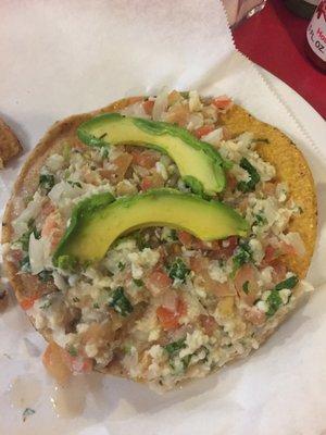 Tostadas de ceviche! Yum!!