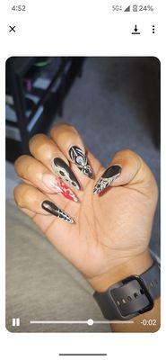 #PolishYouPrettyNails #HalloweenNails #NailArt #NailGoals #HalloweenManicure #(206)348-1574 #KassieIsTheBest #KassieNails #SeattleNails