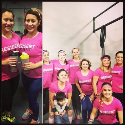 The whole gym got together to help fundraiser for breast cancer!