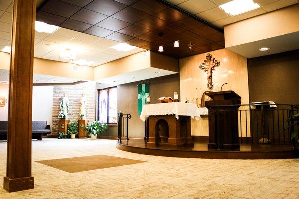 Our chapel is the heart of who we are. With nuns serving as RNs and Monsignor living on campus, residents have 24/7 access to pastoral care.