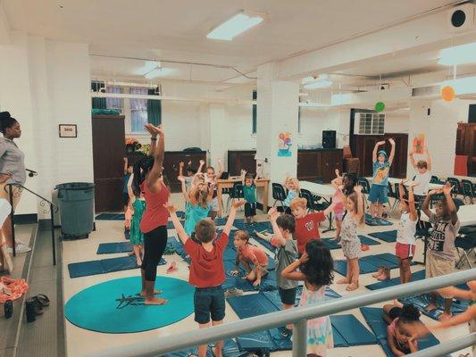 Weekly Yoga session with our certified ComsoKids Yoga instructor