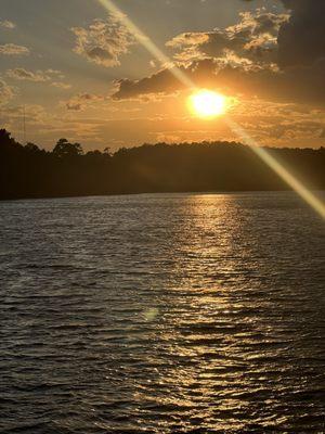 Sunset over the lake