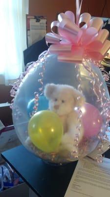 A stuffed balloon for a baby shower!