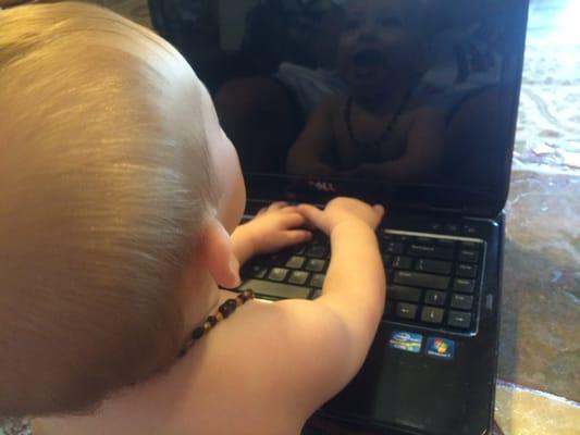 Babies are prepping for the future in Technology early.
