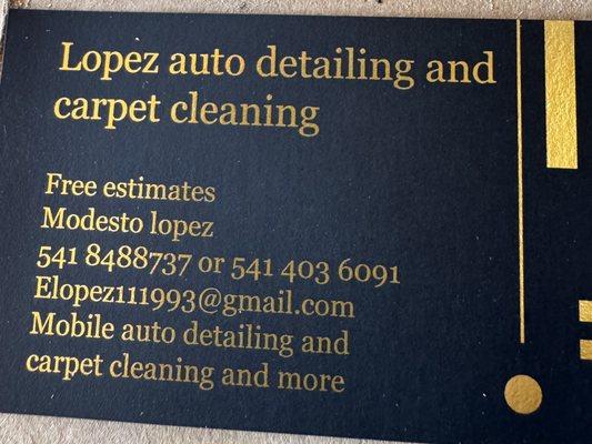 Lopez Auto Detailing And Carpet Cleaning