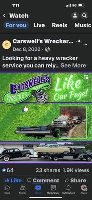 Carswells Wrecker Service