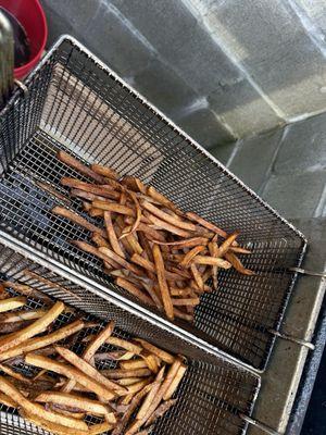 Hand cut fries