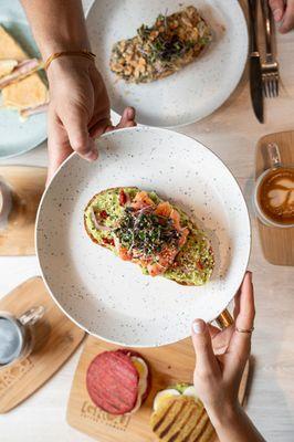 Avocado toast with smoked salmon