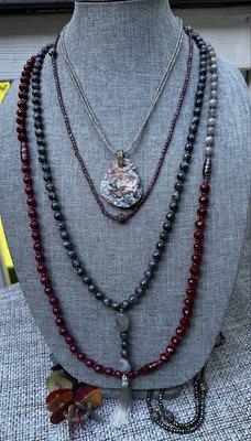 Hand-made jewelry sold at pop-up shops with 100% of sales going to healthcare charities