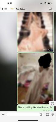 A blury pic of what I ordered vs. what I got. It was unbelievable!