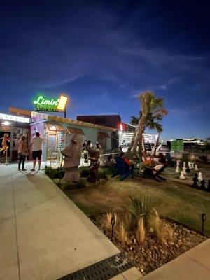 Outside the bar is a fun patio area to hangout