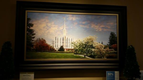 Gorgeous painting of the Seattle Temple.