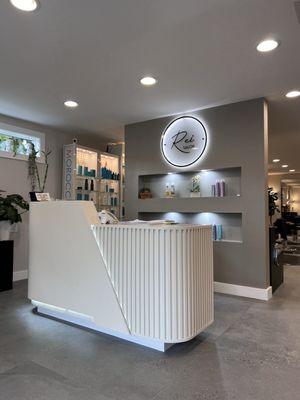 Reception area. The salon is beautiful inside and Sarah the owner is wonderful.