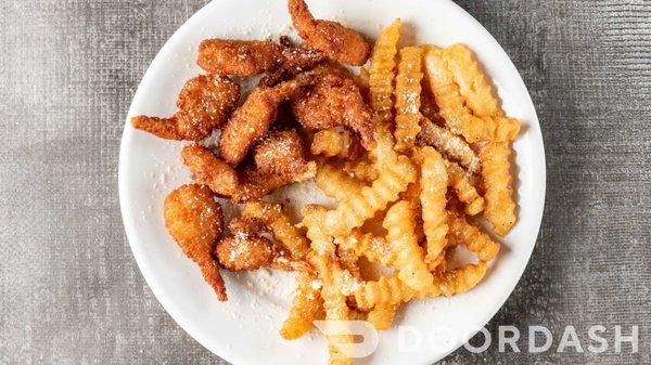 shrimp with fries