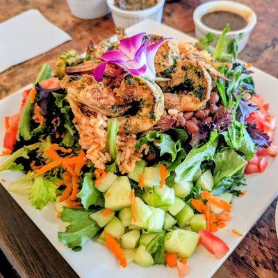 Seafood salad with all shrimp. Amazing!!!