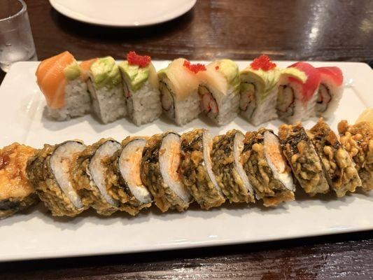 Rainbow Roll Jb Tempura Roll