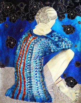 "Aloha Nights" - Mixed Media  (36-3/4" x 44-3/4" x 1-1/4")