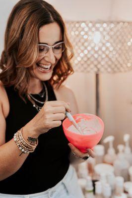 Mix it real good! Love me some good facial masks!