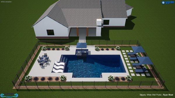 Custom designed pools