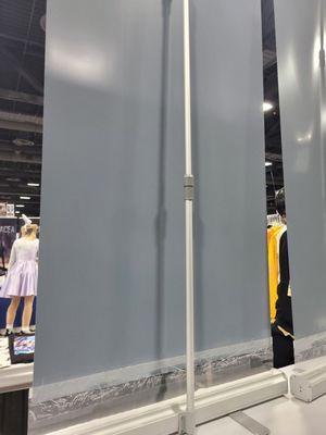 Back of banners, these make setting up much safer