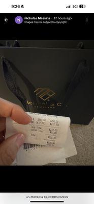 Over charged for $80 ring