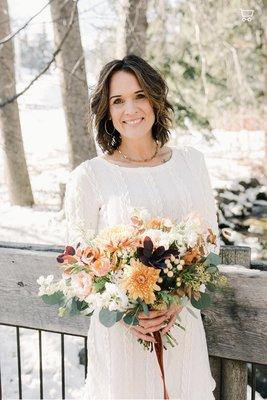 Winter bridal bouquet