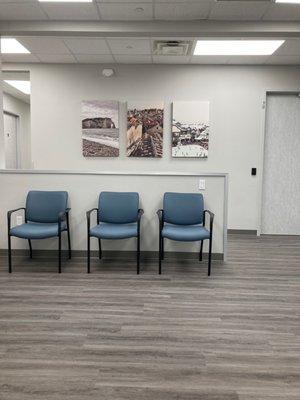 New location, rear waiting area is nice