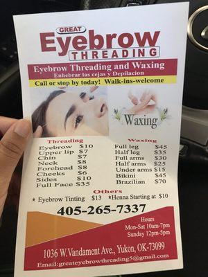 Great Eyebrow Threading