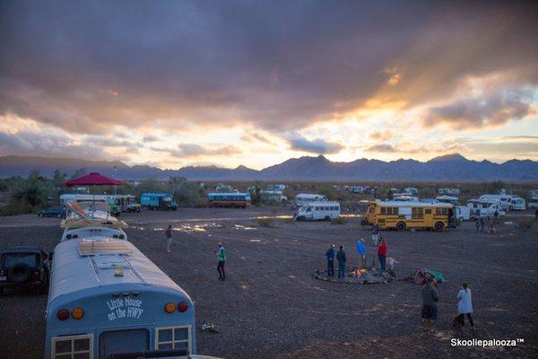 Sunsets made a perfect time to gather at Skooliepalooza™