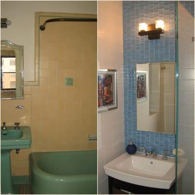 Bathroom renovation: Before and After