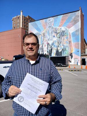 Now commissioned to notarize documents for Kentucky!