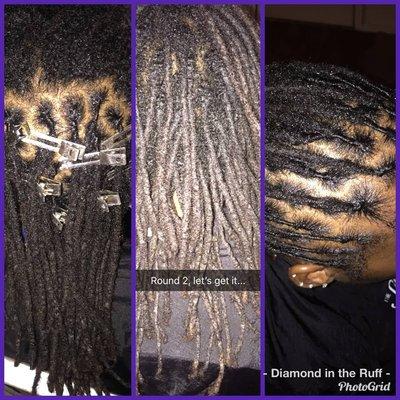 Loc retwist and style