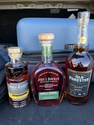 From Lee's liquor: Old Forester single barrel pick and John J Bowman single barrel