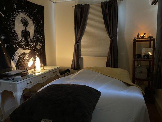 "The Energy Cave" A private room located on the second floor of Total Image Day Spa in Dedham, MA where reiki sessions take place.
