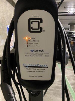 Harborside Parking garage EV Charging station