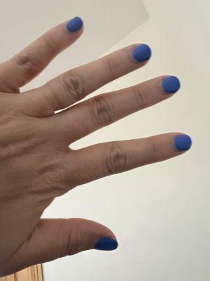 Gel manicure after 4 weeks.