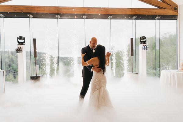 Cold sparks and dancing in clouds