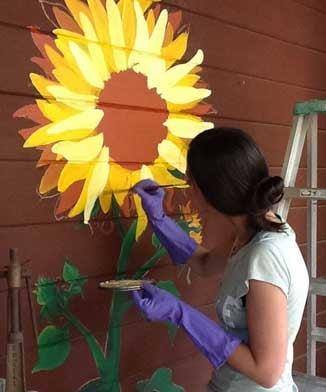 Garden Sunflower mural