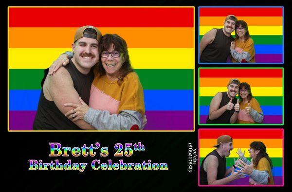 With the birthday boy!