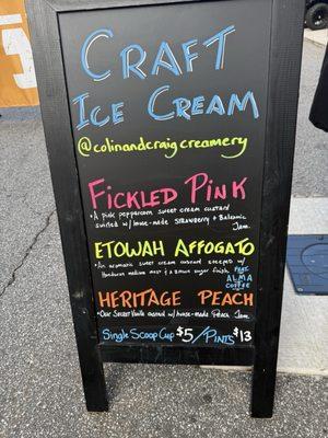Highlight of the Market today... CRAFT ICE CREAM