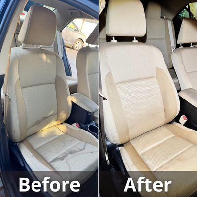 Remove coffee stains w/ a Complete Interior Deep Clean! We'll come to you and have it done at your home! Book now at 626-483-2699