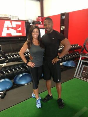 My 2 trainers.....Alfred & Phyllis!! She's been here 1 year.....bet you can't guess her age!!! They're such wonderful people!