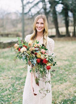 Hand tied bespoke bridal bouquet by Simplified Celebrations