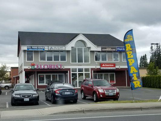 Located under the Florist sign