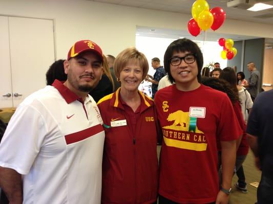 Leslie Wind with Orange County Academic Center students.